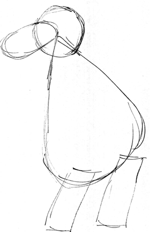 300x464 How To Draw Kangaroos And Baby Joey In Her Pouch Cartoon With Easy