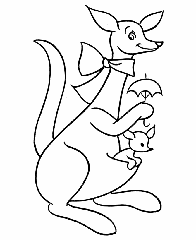 670x820 Pre K Coloring Pages Kangaroo And Baby Coloringdeers