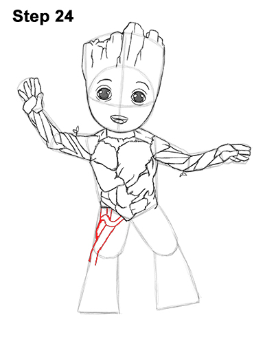 386x500 How To Draw Baby Groot