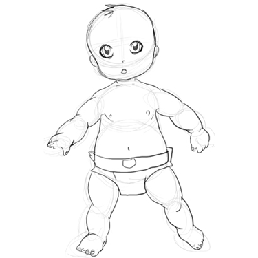 375x375 How To Draw A Baby Drawing Babies Step By Step Lesson