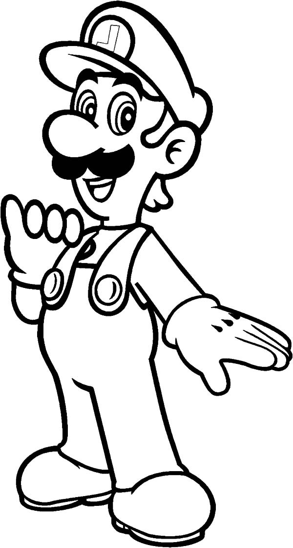  Luigi Printable Coloring Pages For Kids 4