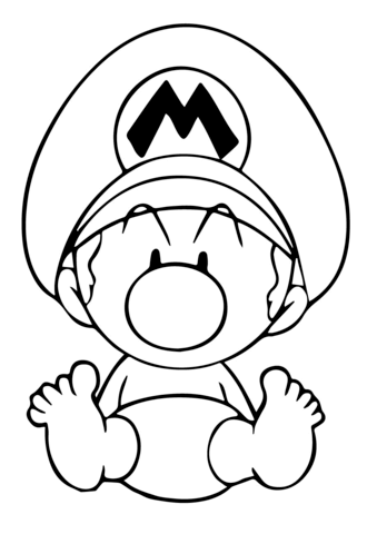 339x480 Baby Mario Coloring Page Free Printable Coloring Pages