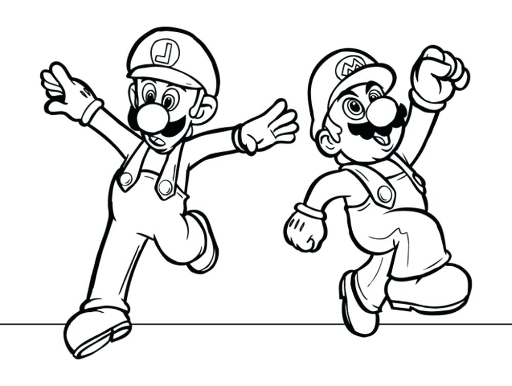 1000x754 Mario And Luigi Coloring Pages Super Bros Coloring Pages Baby