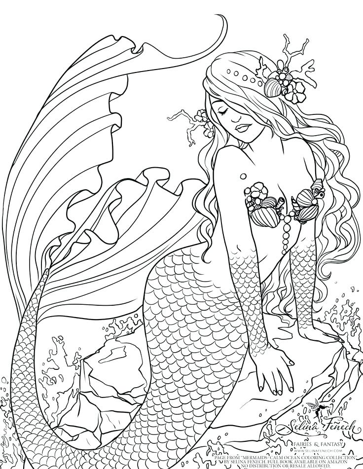 736x951 Mermaid Coloring Pages For Kids Baby Mermaid Coloring Pages