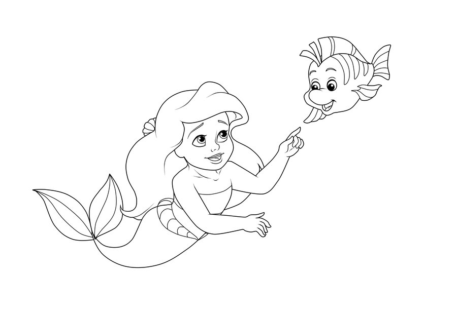 900x620 Baby Little Mermaid Coloring Pages Just Colorings
