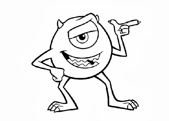 700x500 Mike Wazowski Coloring Pages
