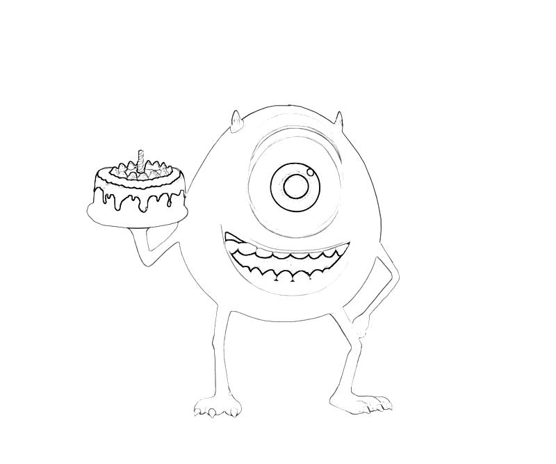 800x667 Monsters Inc Mike Wazowski Cake Mario