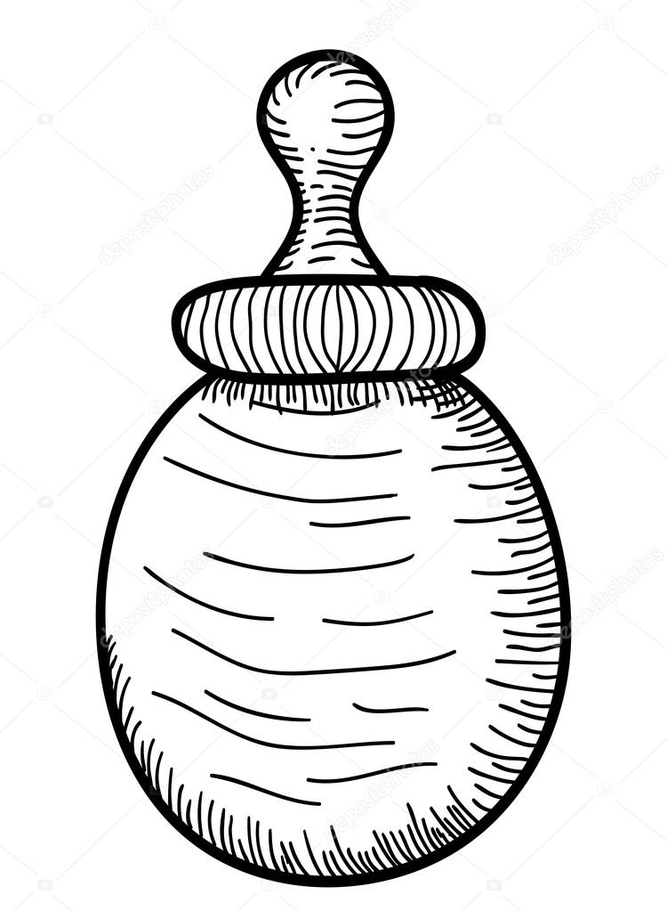750x1023 Hand Drawn Baby Milk Bottle Stock Vector Lianella