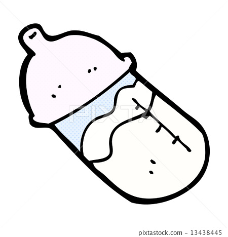 450x468 Comic Cartoon Baby Milk Bottle