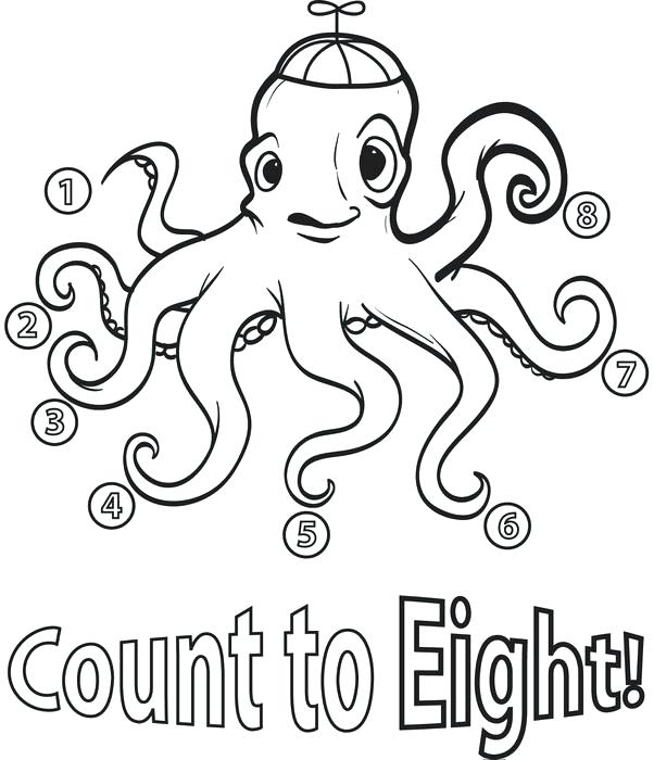 602x700 Octopus Coloring Pages Count To Eight Octopus Coloring Page Baby