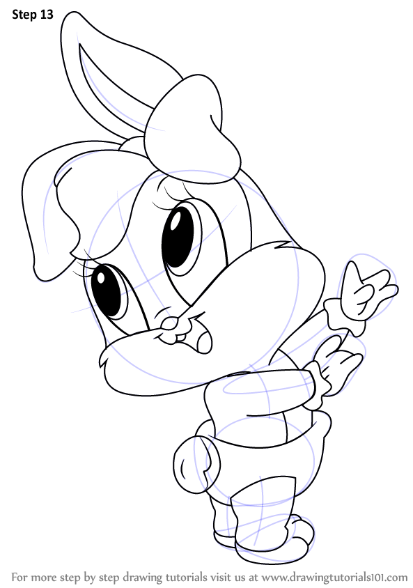 593x844 Learn How To Draw Baby Lola From Baby Looney Tunes (Baby Looney