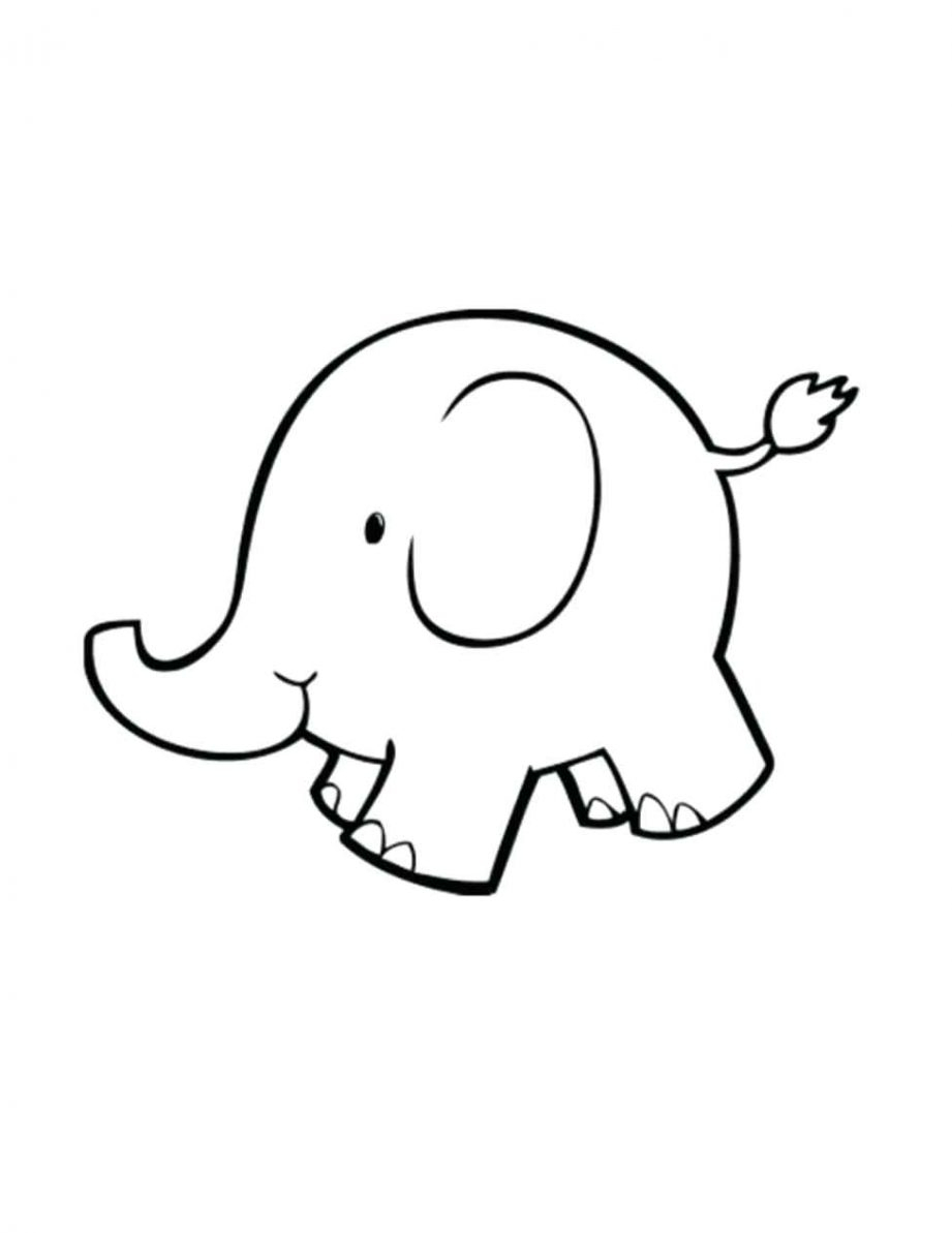 921x1193 Simple Elephant Outline Coloring Pages Outline Elephant. Baby