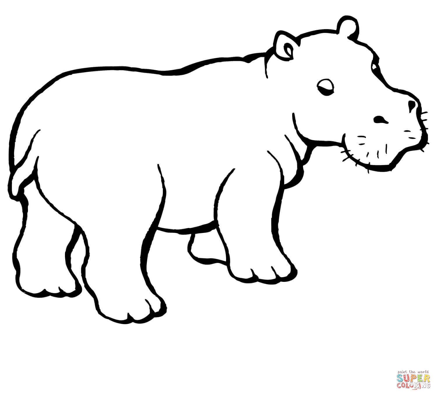 1500x1360 Baby Hippo Coloring Page Free Printable Coloring Pages