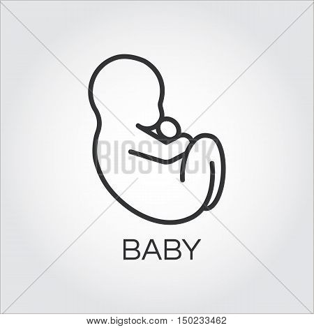450x470 Baby Icon Drawn Outline Style. Vector Amp Photo Bigstock