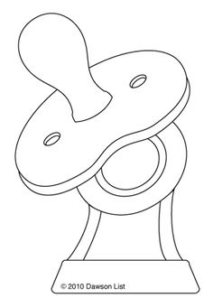 236x340 Pacifier Pattern. Use The Printable Outline For Crafts, Creating