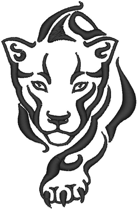 280x425 Panther Embroidery Design