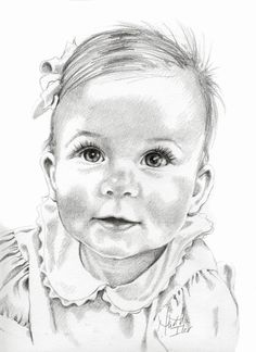 236x324 Baby Pencil Portrait Drawing Dibujo Pencil