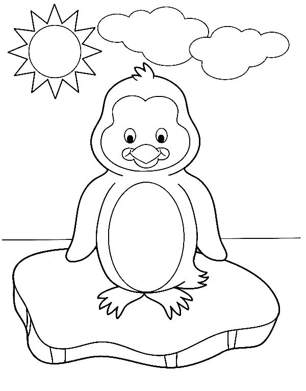 600x766 Unique Cute Baby Penguin Coloring Pages Kids For Those Have Happy