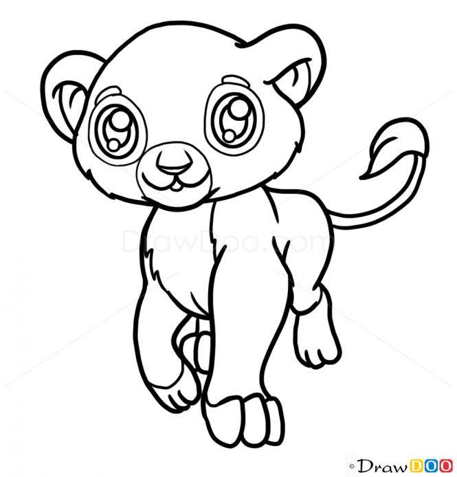665x694 Drawn Lion Baby Lion