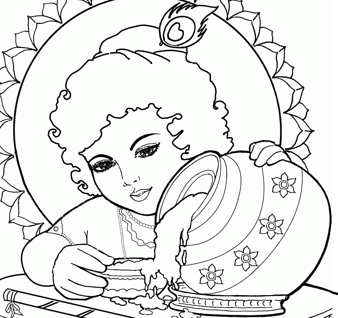 1142x1074 Photos Show Baby Krishna Drawing Images,