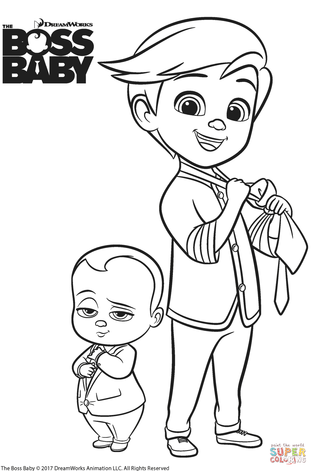 1007x1512 The Boss Baby And Tim Templeton Coloring Page Free Printable
