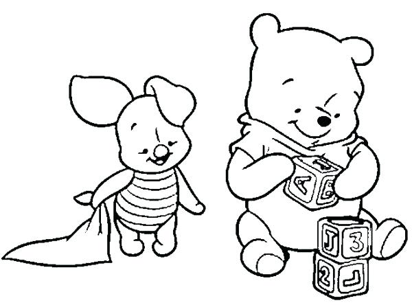 600x444 Baby Winnie The Pooh Coloring Sheets Printable For Pretty Draw