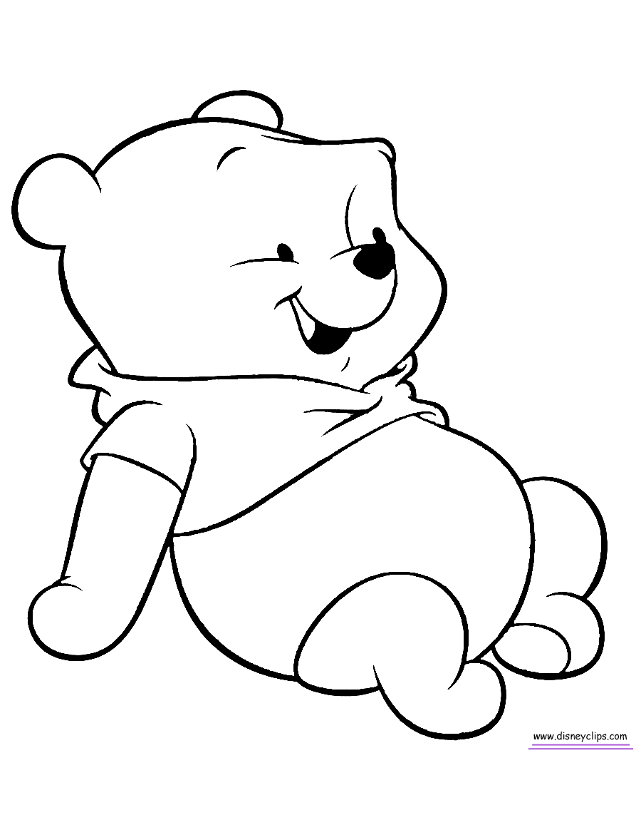 900x1150 Baby Pooh Coloring Pages Disney Coloring Book