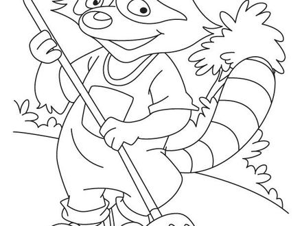 440x330 23 Raccoon Coloring Page, Abstract Raccoon Coloring Page Free
