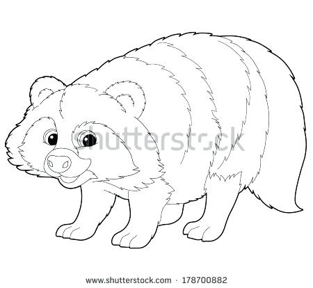 450x414 Raccoon Coloring Pages Cartoon Animal Raccoon Coloring Page