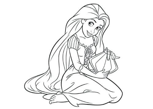 500x357 Rapunzel Coloring Pages Coloring Pages Disney Baby Rapunzel