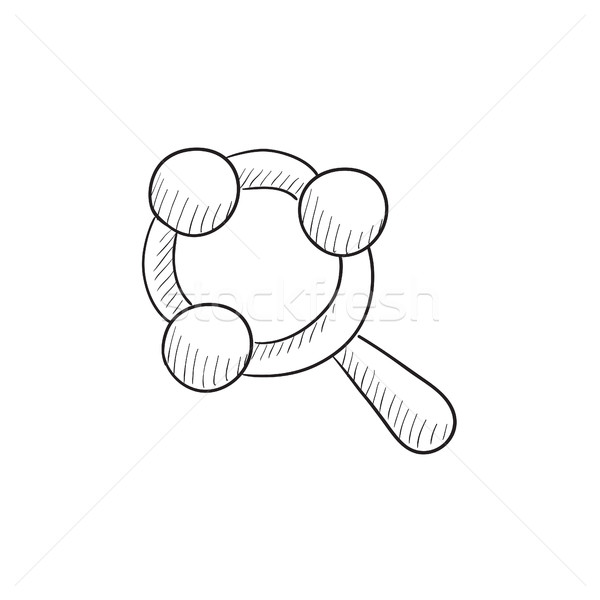 600x600 Baby Rattle Sketch Icon. Vector Illustration Andrei Krauchuk