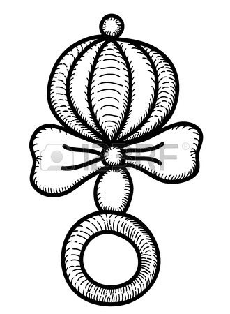 330x450 Hand Drawn Cartoon Duck. Baby Toy. Vector Sketch Isolated