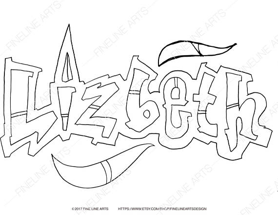 570x440 Lizbeth Coloring Book Pages Girls Baby Womens Names