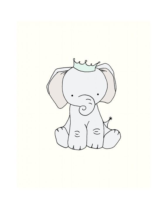 570x713 Baby Elephant Wall Art For Nursery ~ Thenurseries