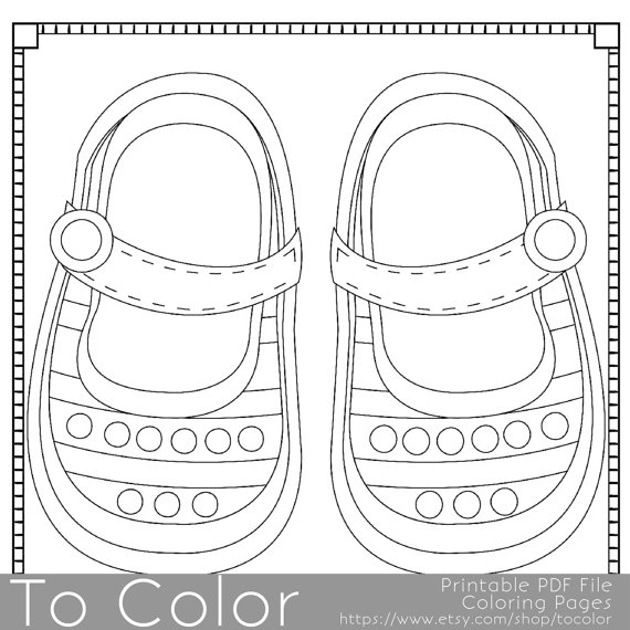 570x570 Line Drawings Of Baby Shoes