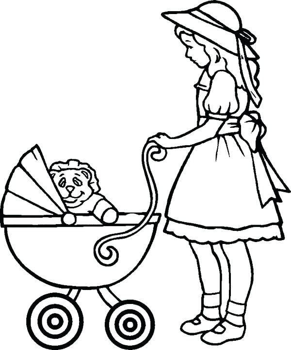 600x723 Coloring Pages For Babies Babies Babies In Stroller Coloring Pages