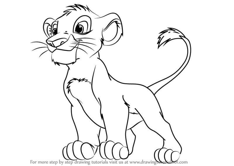 Baby Simba Drawing at GetDrawings | Free download