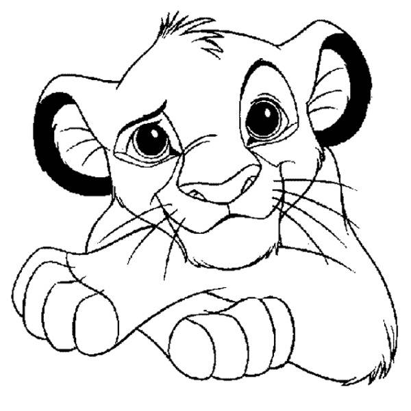 600x601 Baby Simba Drawing