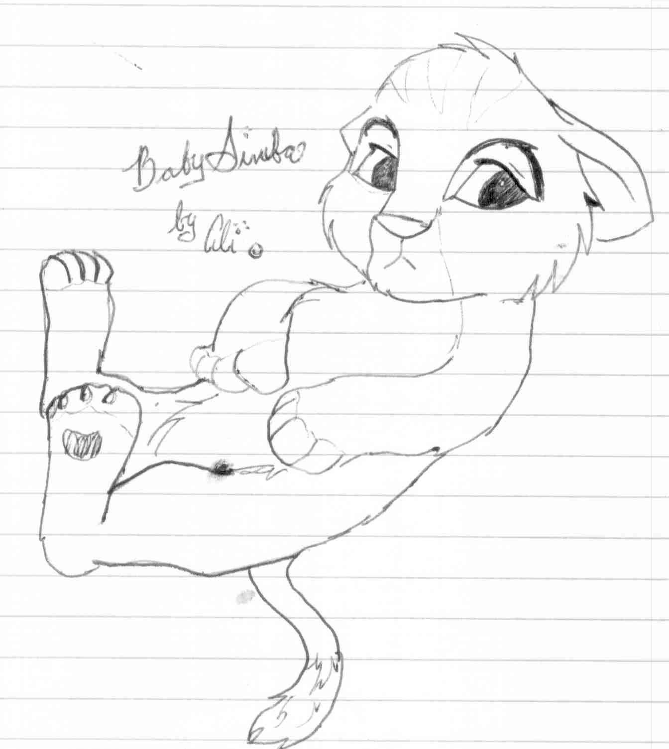 1344x1506 Baby Simba Hand Drawn By Toleranceiskey