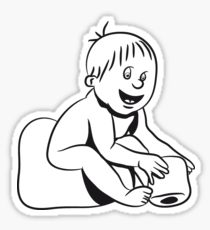 210x230 Baby Sitting Drawing Stickers Redbubble
