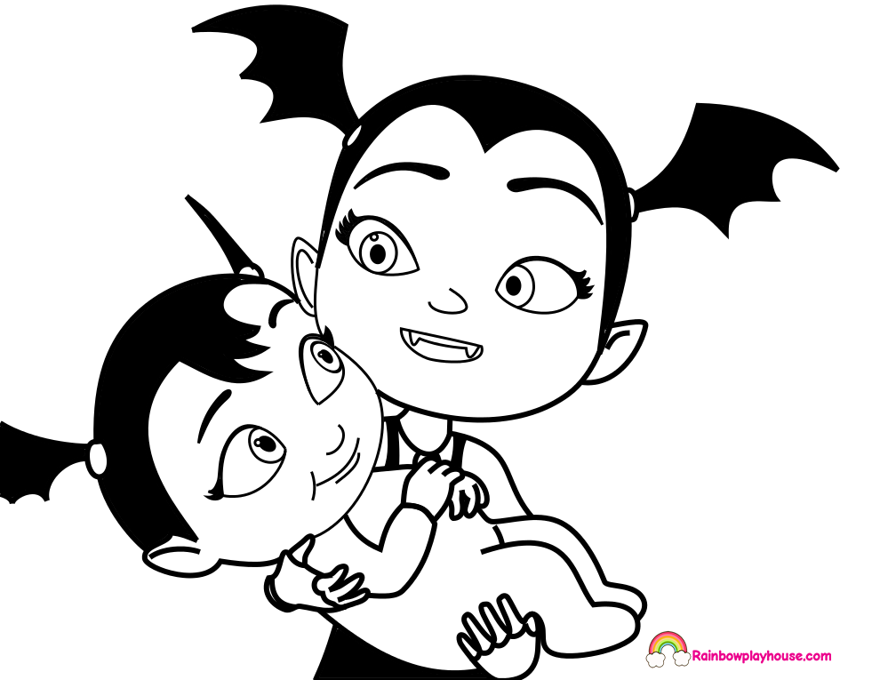990x765 Vampirina Babysitting Printable Coloring Page