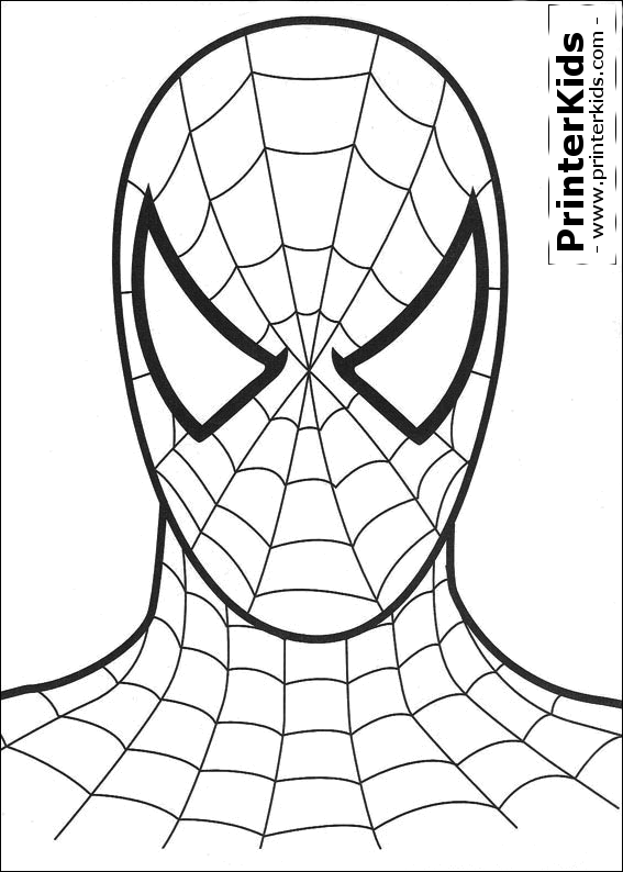567x794 Printable Spiderman Mask Spiderman Coloring Page