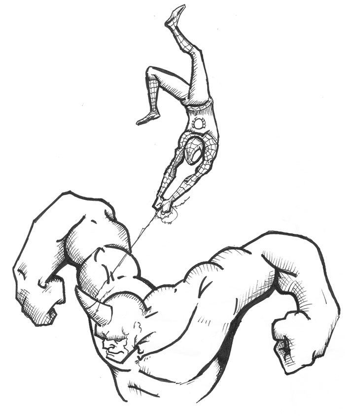 700x845 Spiderman Swinging Around By Drakeybaby