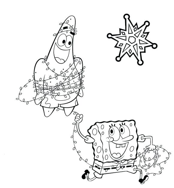 580x627 Spongebob Christmas Coloring Pages Medium Size Of Coloring Pages
