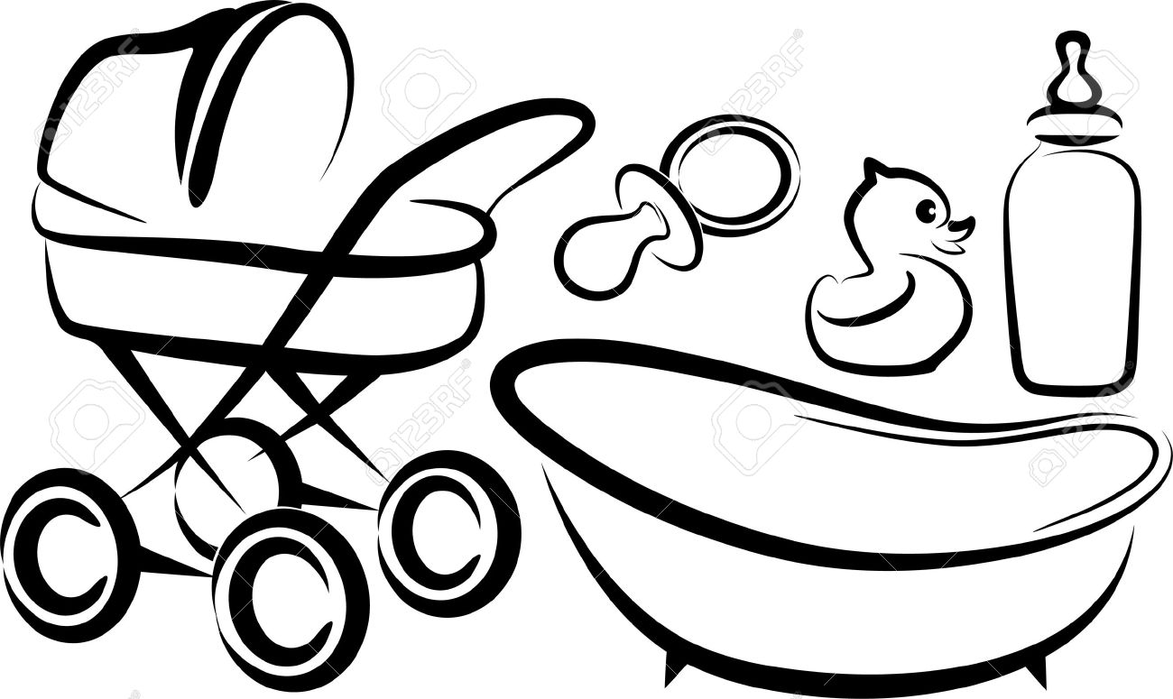 1300x775 Image Of Baby Stroller Clipart