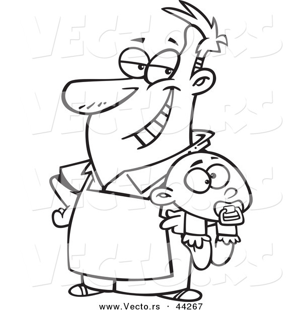 600x620 Vector Of A Proud Cartoon Stay