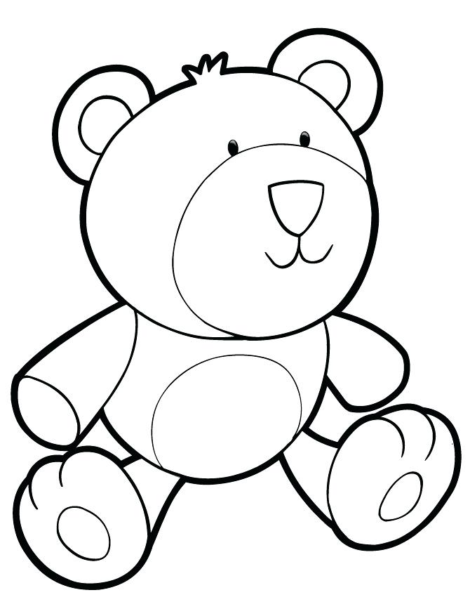 670x867 Good Teddy Bear Coloring Pages New Printable For Kids Baby