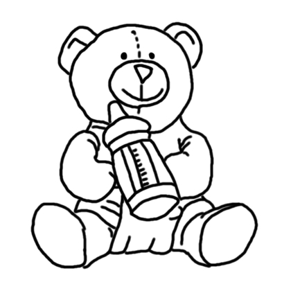 420x420 The Kitchen Table Crafter Free Digi Sketch Baby Teddy Bear