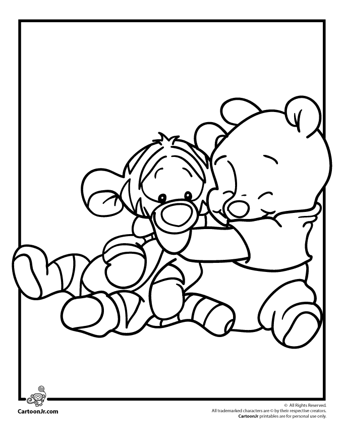 680x880 Disney Baby Coloring Pages Pooh And Tigger Disney Babies Coloring