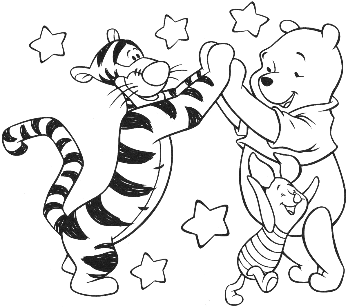 1200x1058 Tigger See And Winnie The Pooh Clap The Hands Coloring Pictures